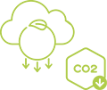 Green CO2 icon